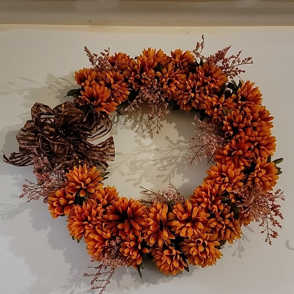 Floral Orange Wreath